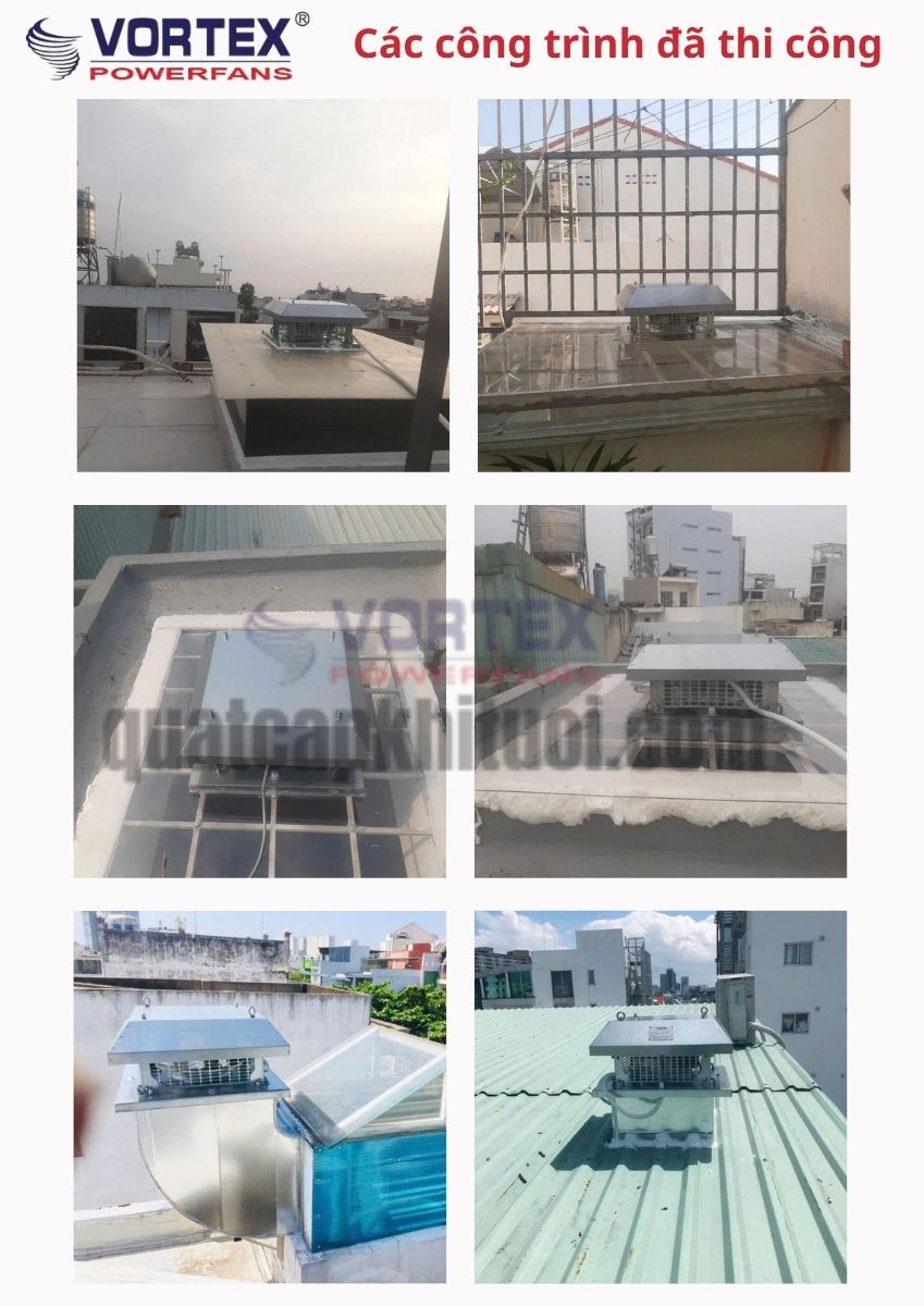 Các công trình quạt hút mái 315R TS