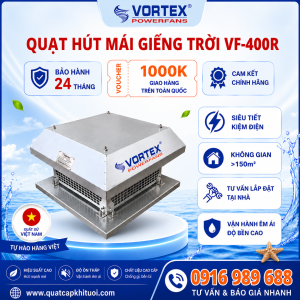 Quạt thông gió hút mái VORTEX VF-400R