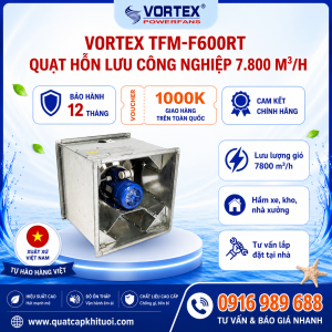 Vortex TFM-F600RT | Quạt hỗn lưu công nghiệp 7.800 m³/h
