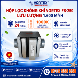 Hộp lọc không khí Vortex Filter Box FB-250 – Lưu lượng 1.600 m³/h