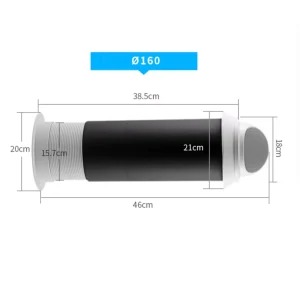 Ventcap thông tường nhựa ABS, có lọc chống bụi, côn trùng, Size D110, D160